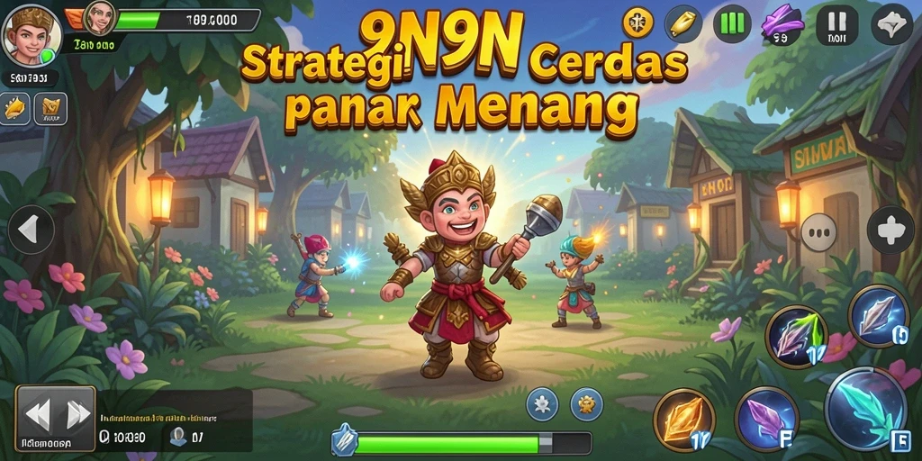 Tampilan gameplay <strong>9N9N</strong> yang strategis dan mendebarkan.