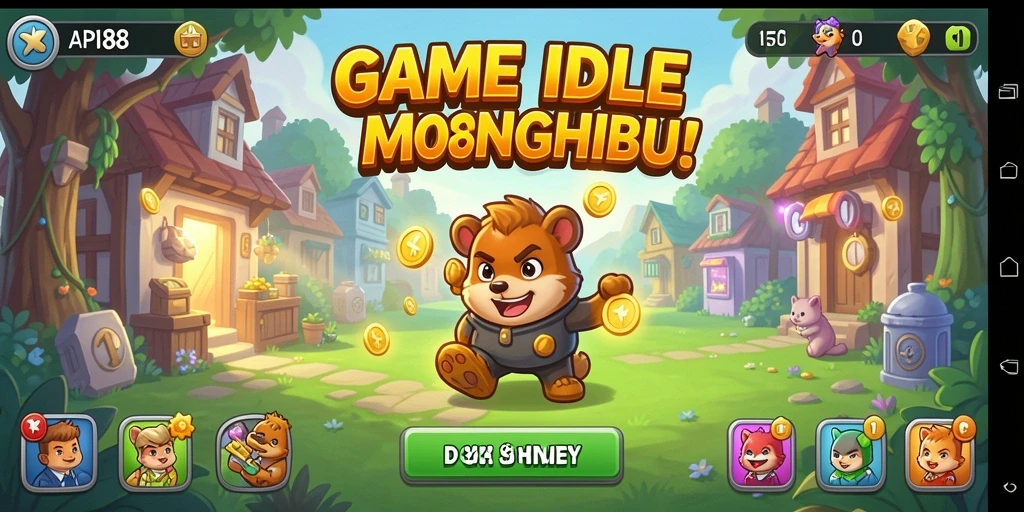Tampilan gameplay menarik dari API88 yang menunjukkan perkembangan bisnis Idle.