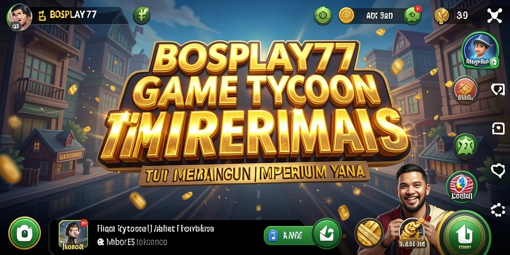 Screenshot gameplay BOSPLAY77 yang menampilkan manajemen bisnis Tycoon.