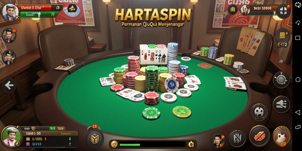 Tampilan gameplay HARTASPIN yang seru dan kompetitif.
