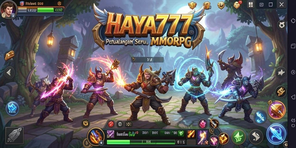 Screenshot HAYA777 menampilkan aksi pertempuran yang mendebarkan di dunia MMORPG.