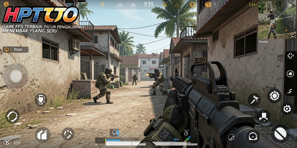 Gameplay seru HPTOTO dengan aksi menembak yang intens.
