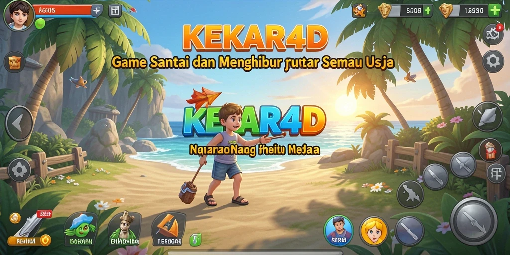 Screenshot utama KEKAR4D menampilkan gameplay yang seru dan penuh warna.