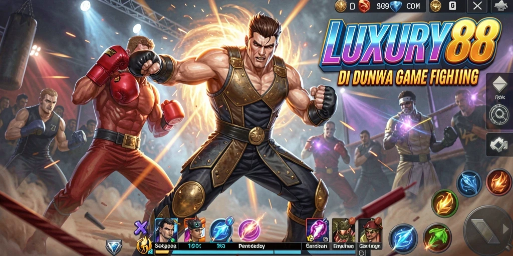 Tampilan gameplay seru dalam pertarungan LUXURY88 yang intens.
