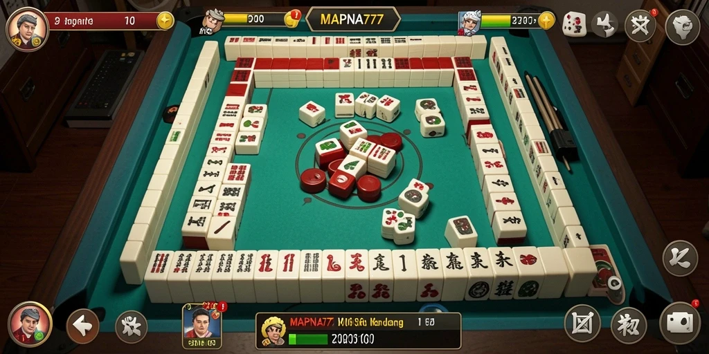 Tampilan gameplay seru dari MAPNA777 dalam permainan Mahjong.