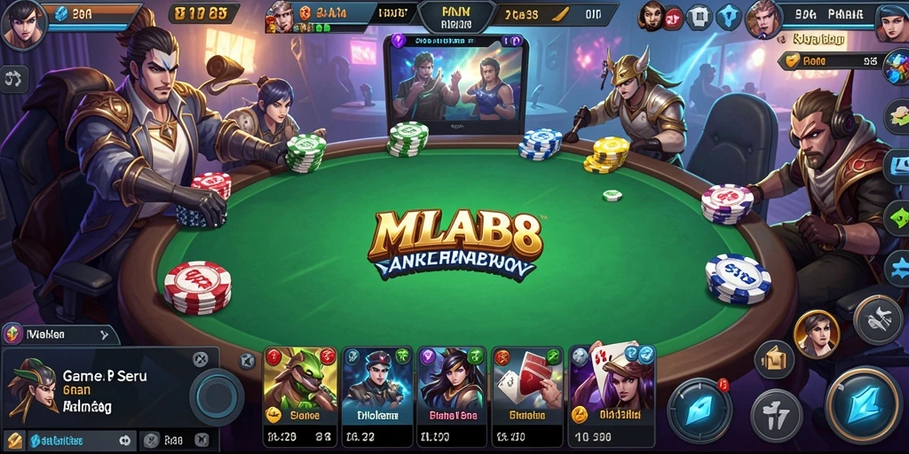 Tampilan menarik dari gameplay Poker di MLBB8.