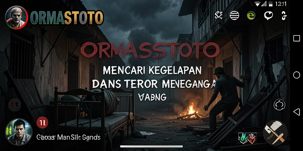 Tampilan gameplay menakutkan di ORMASSTOTO dengan makhluk-makhluk menyeramkan.