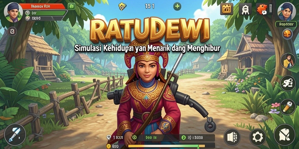 Gameplay menarik dalam RATUDEWI dengan karakter dan lingkungan yang indah.
