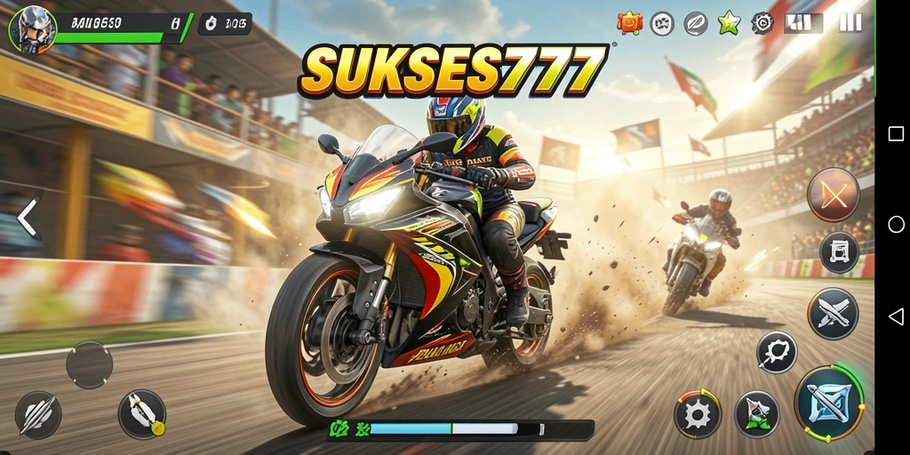 Gameplay seru balapan motor di SUKSES777 yang penuh aksi.