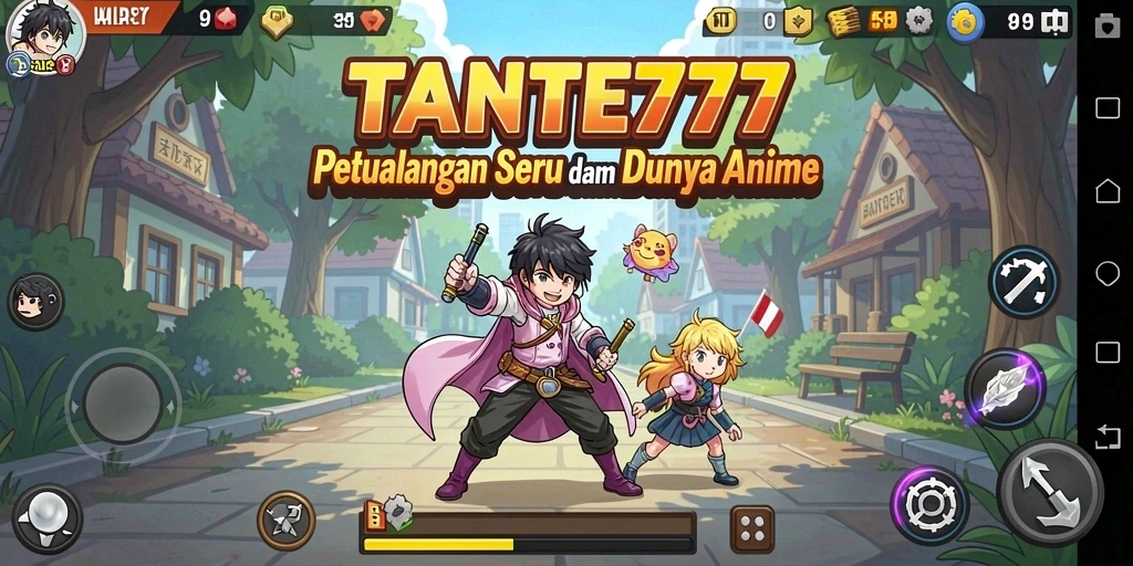 Screenshot utama menunjukkan pertarungan epik antara karakter Anime.