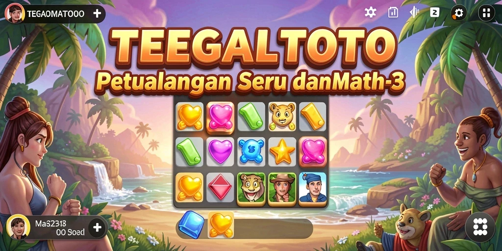 Gameplay seru dalam TEGALTOTO dengan berbagai level Match-3.