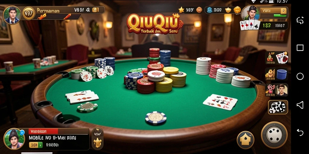 Screenshot V87 menampilkan gameplay seru QiuQiu.