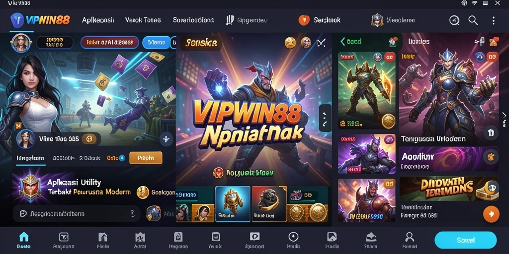 Screenshot VIPWIN88 menunjukkan tampilan antarmuka yang user-friendly.