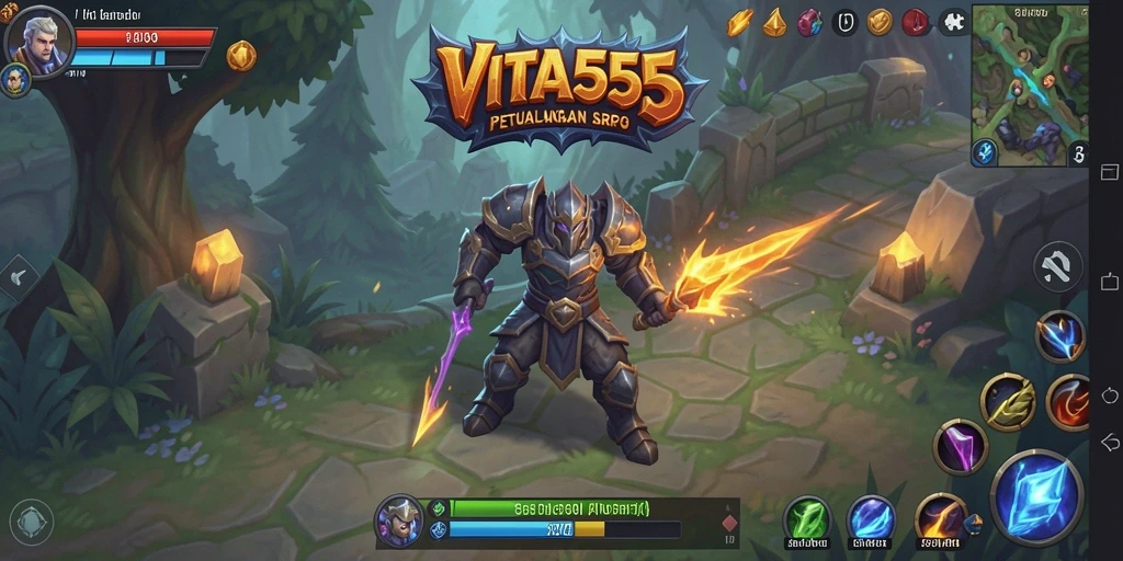 Screenshot VITA555 menampilkan pertarungan seru dalam dunia ARPG.