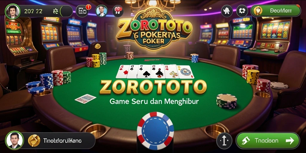 Screenshot gameplay menampilkan aksi seru bermain Poker di ZOROTOTO.
